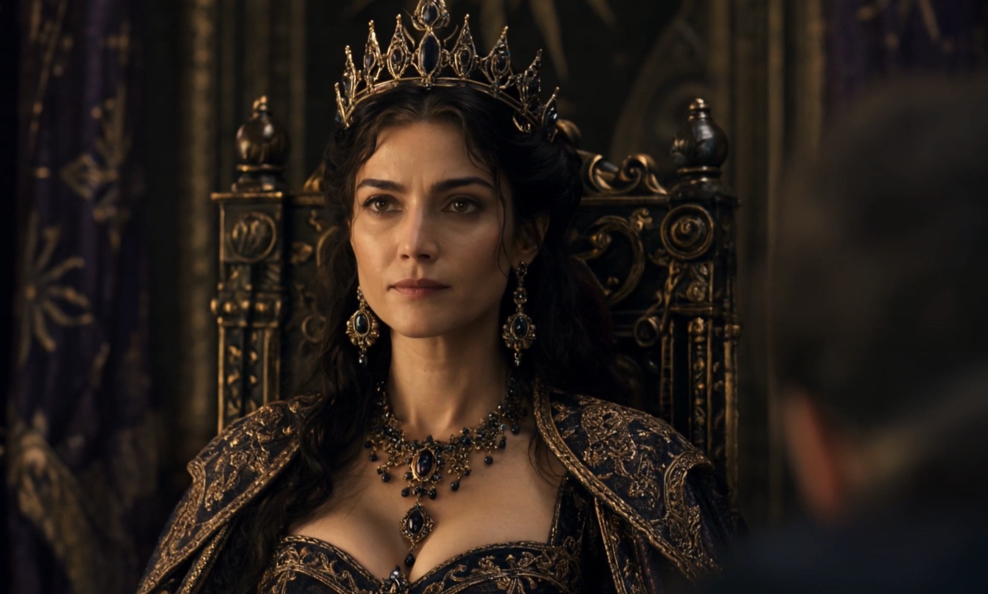 Empress Ariel wearing the crown of Azreal in Crownfall