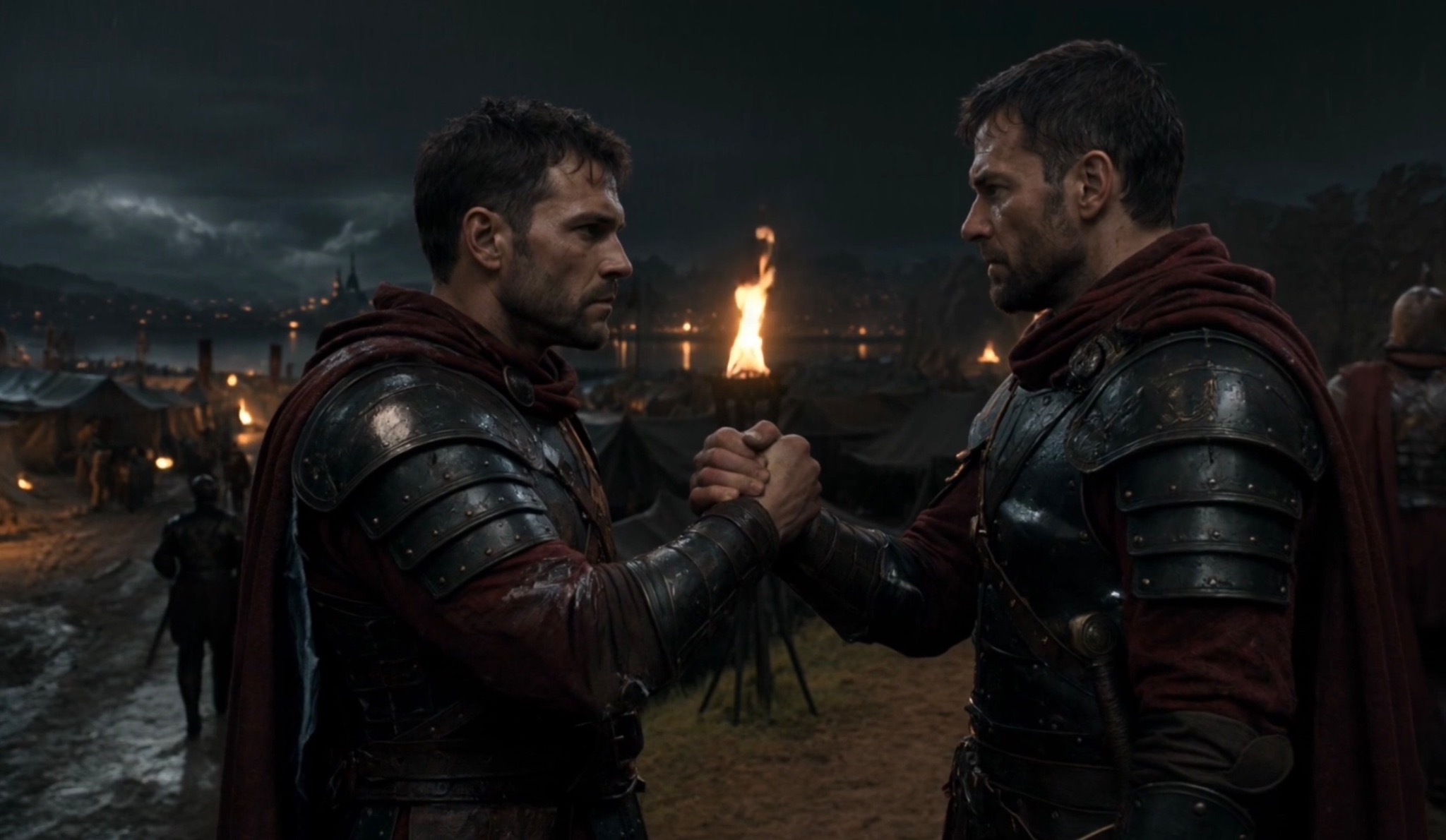 Erik Kael with his older brother, Legatus Kael of the 11th Varian Legion in Crownfall