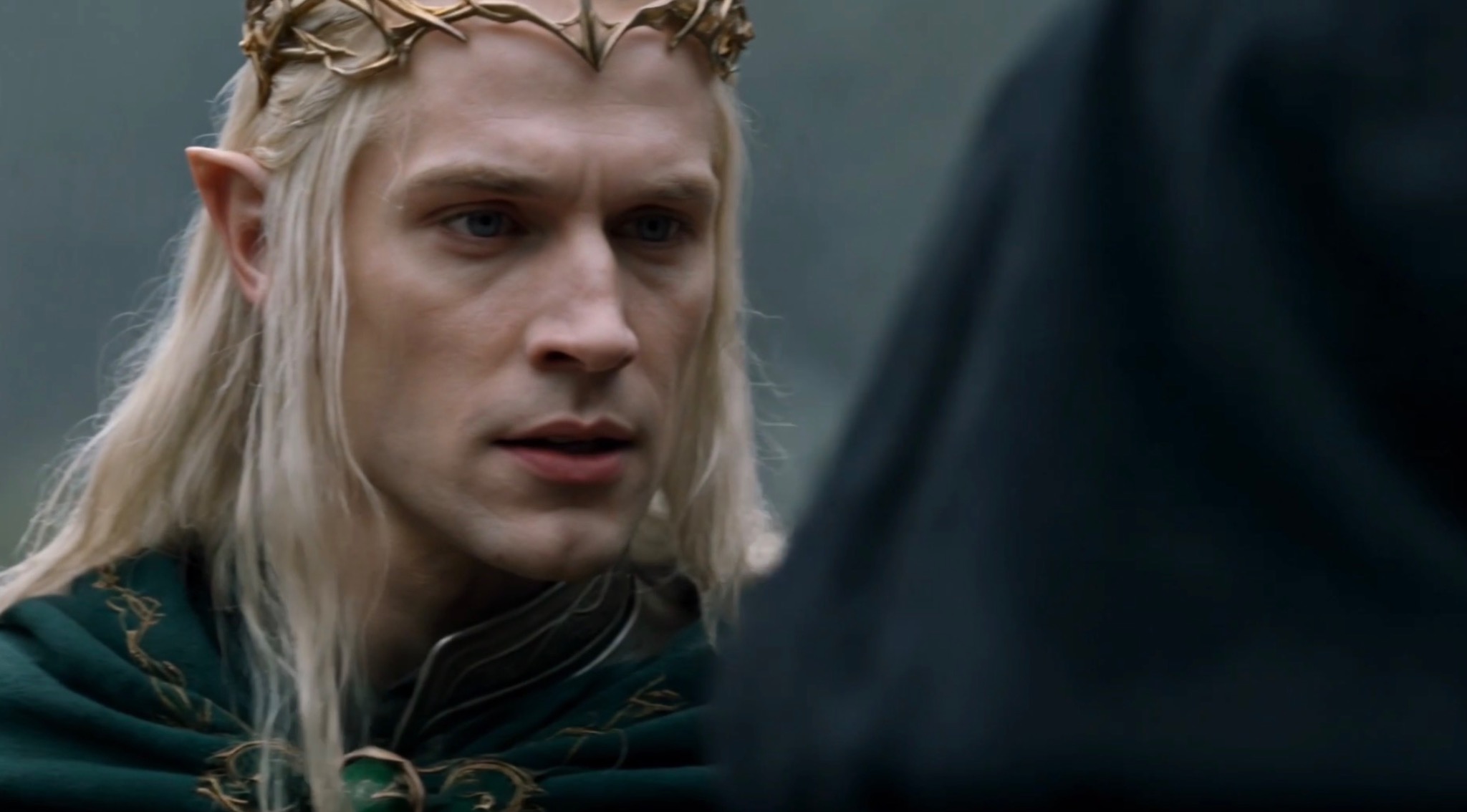 High Prince Eldralis facing an emissary in Crownfall