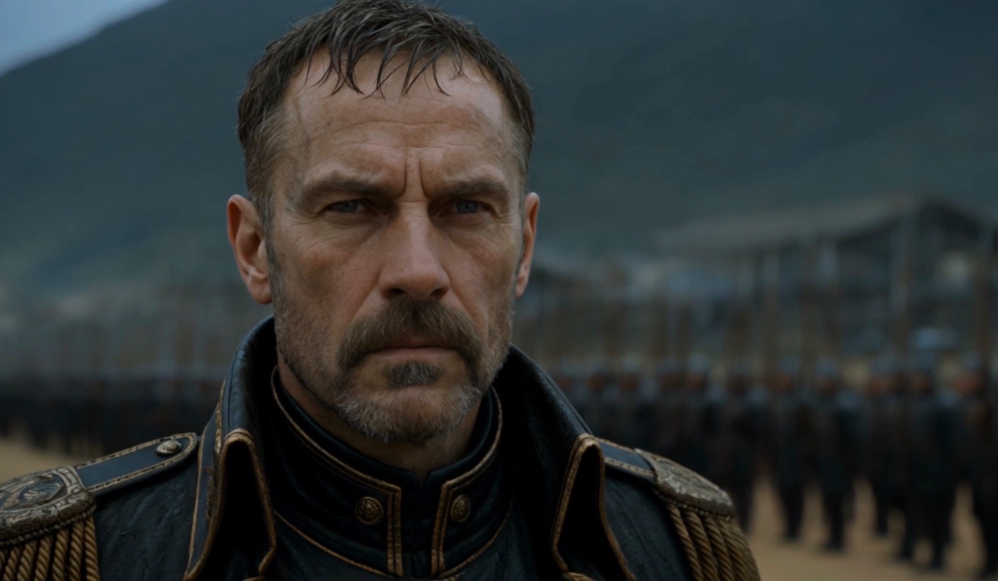Admiral Konrad Hess in Imperial naval uniform in Crownfall