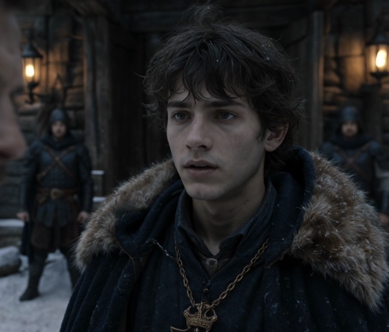 Prince Mikhail Dragovic in the winter court of Vologrod in Crownfall