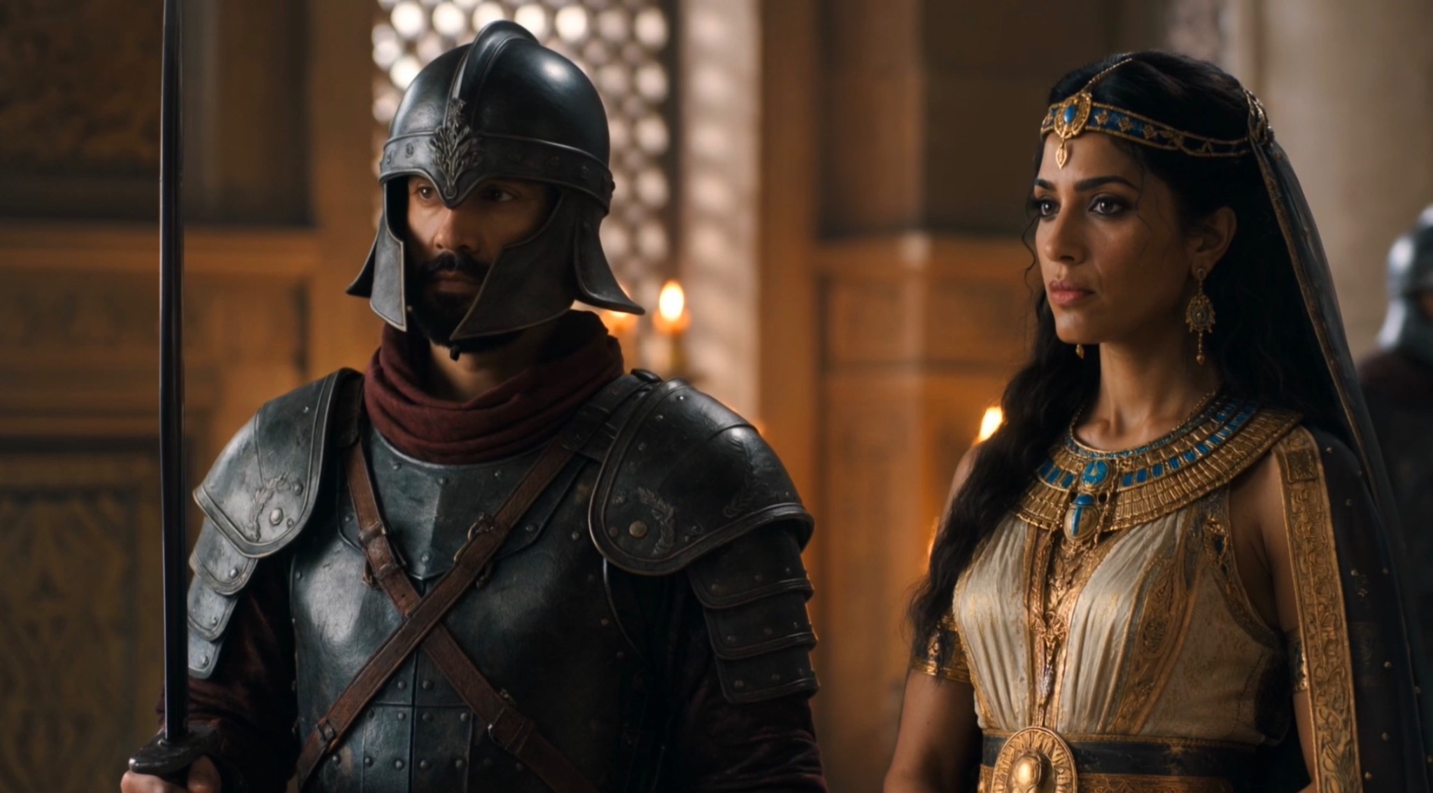 Queen Nefertari, a character from the Crownfall dark fantasy universe