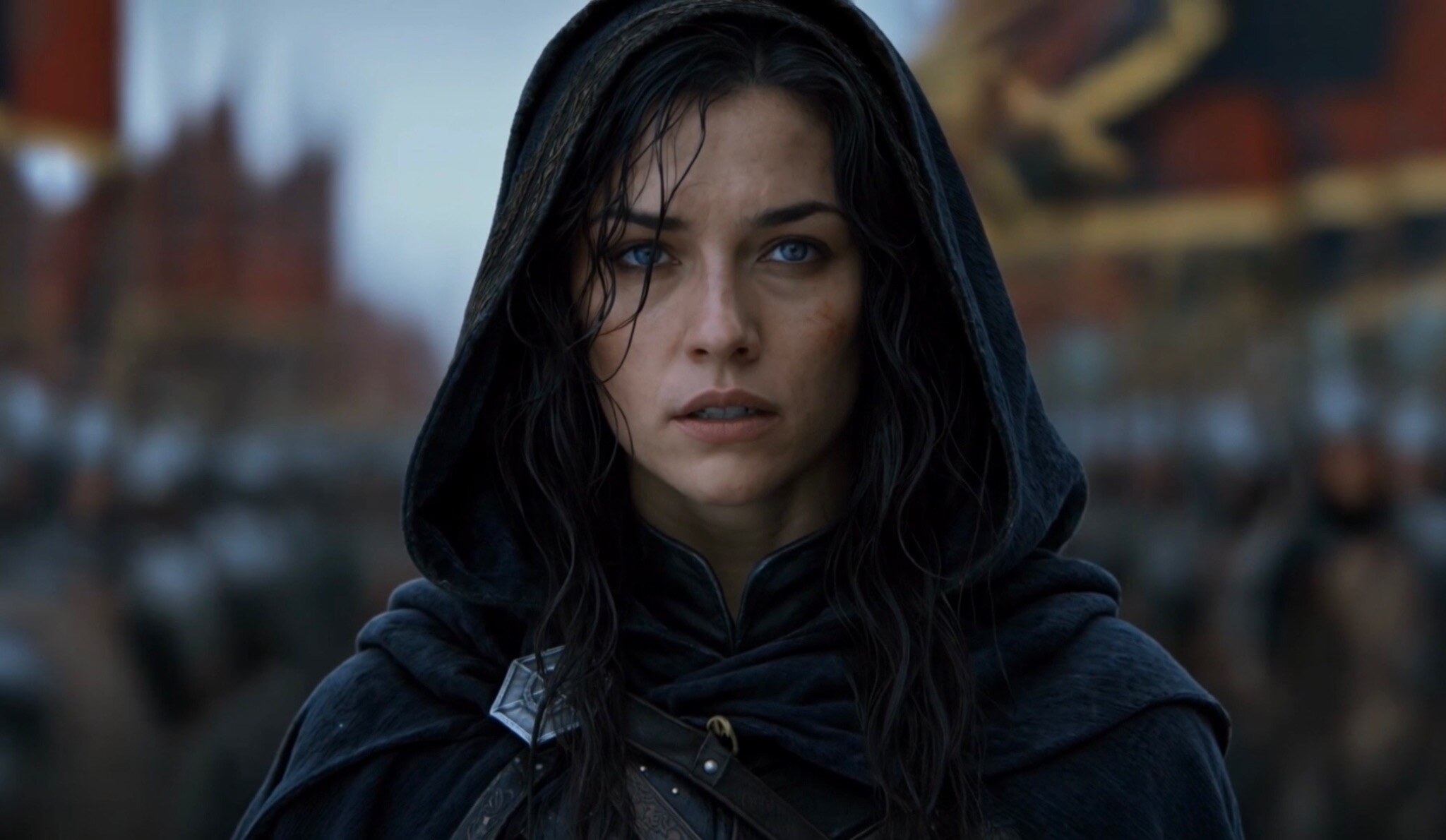 Saphira Raine, a character from the Crownfall dark fantasy universe