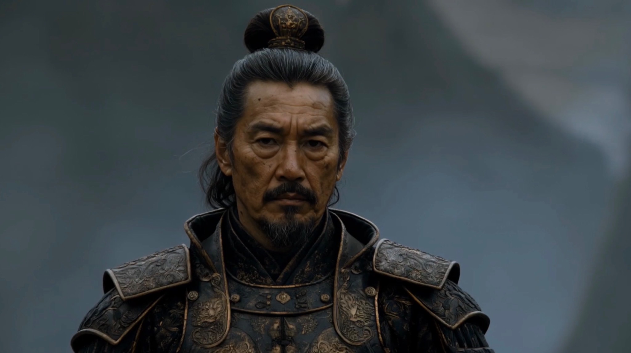 Shogun Hanzo V, a character from the Crownfall dark fantasy universe