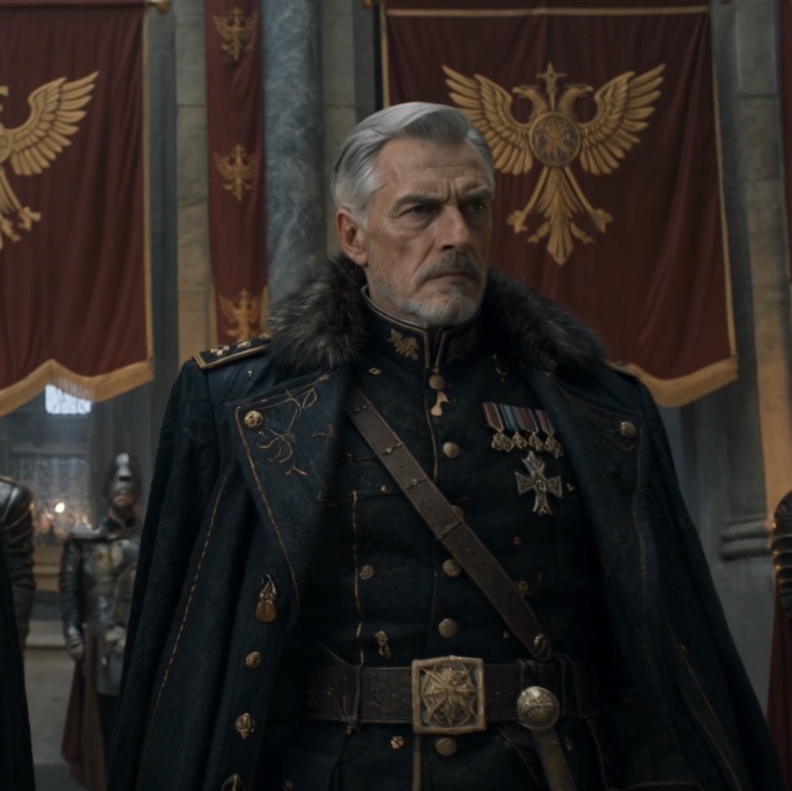 Viktor Drachen, a character from the Crownfall dark fantasy universe