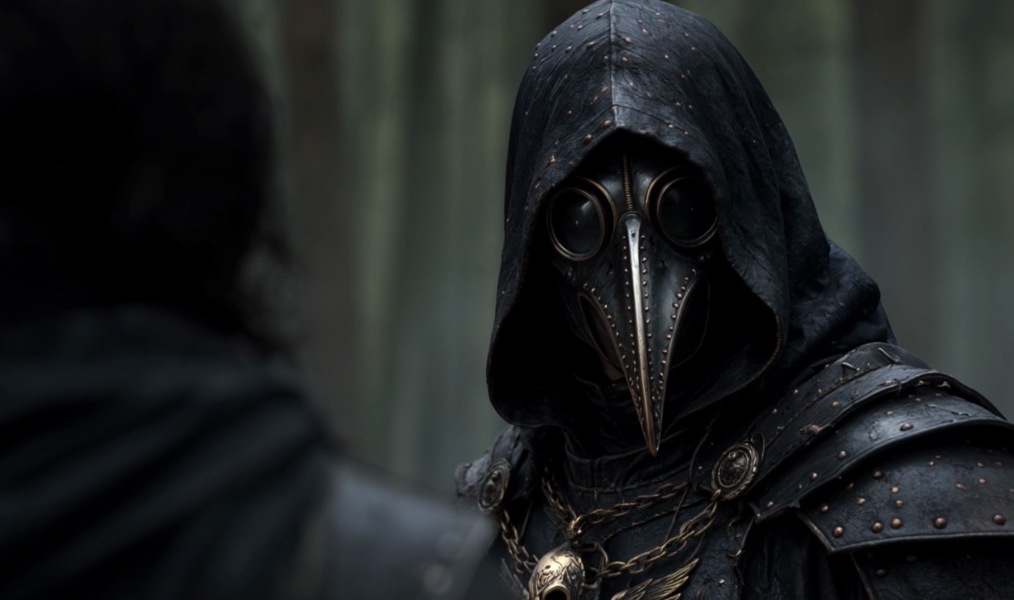 Masked portrait of Inquisitor Yarrik in Crownfall